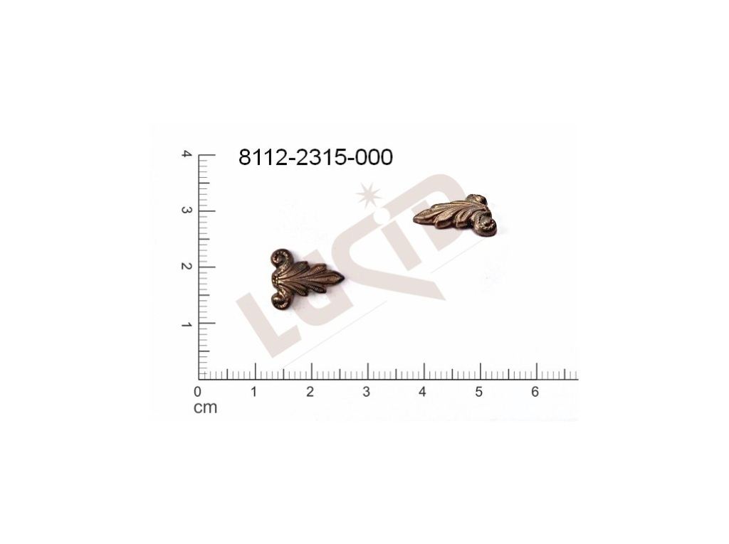 Tvarový výlisek ostatní bez oček (svěšovacích dírek) 13.0x11.0mm