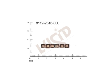 fancy shape quadrangle other without loops / attaching holes 33.2x5.2mm