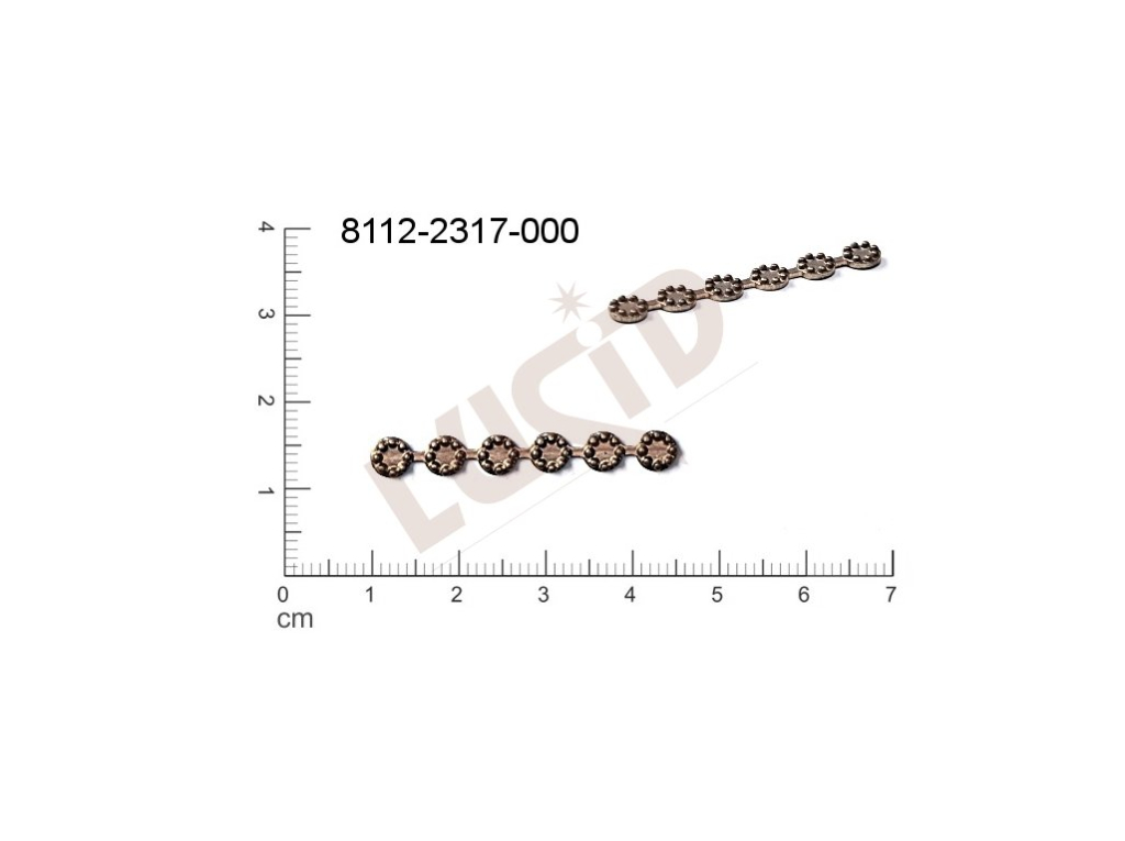 fancy shape other without loops / attaching holes 35.0x4.0mm