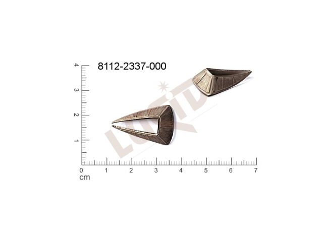 fancy shape triangles other without loops / attaching holes 25.0x16.0mm