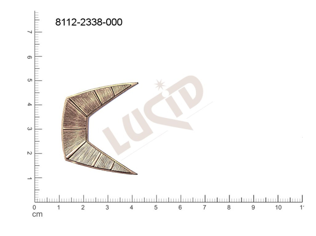 fancy shape other without loops / attaching holes 38.0x31.0mm