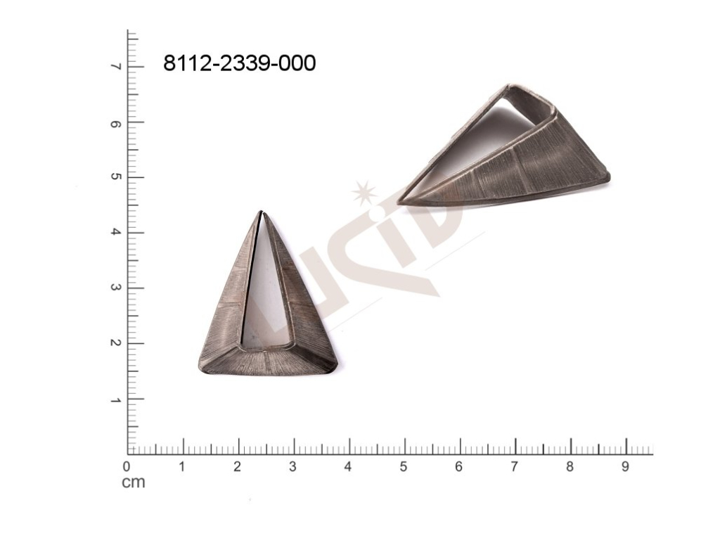 Tvarový výlisek trojúhelník ostatní bez oček (svěšovacích dírek) 30.0x25.0mm