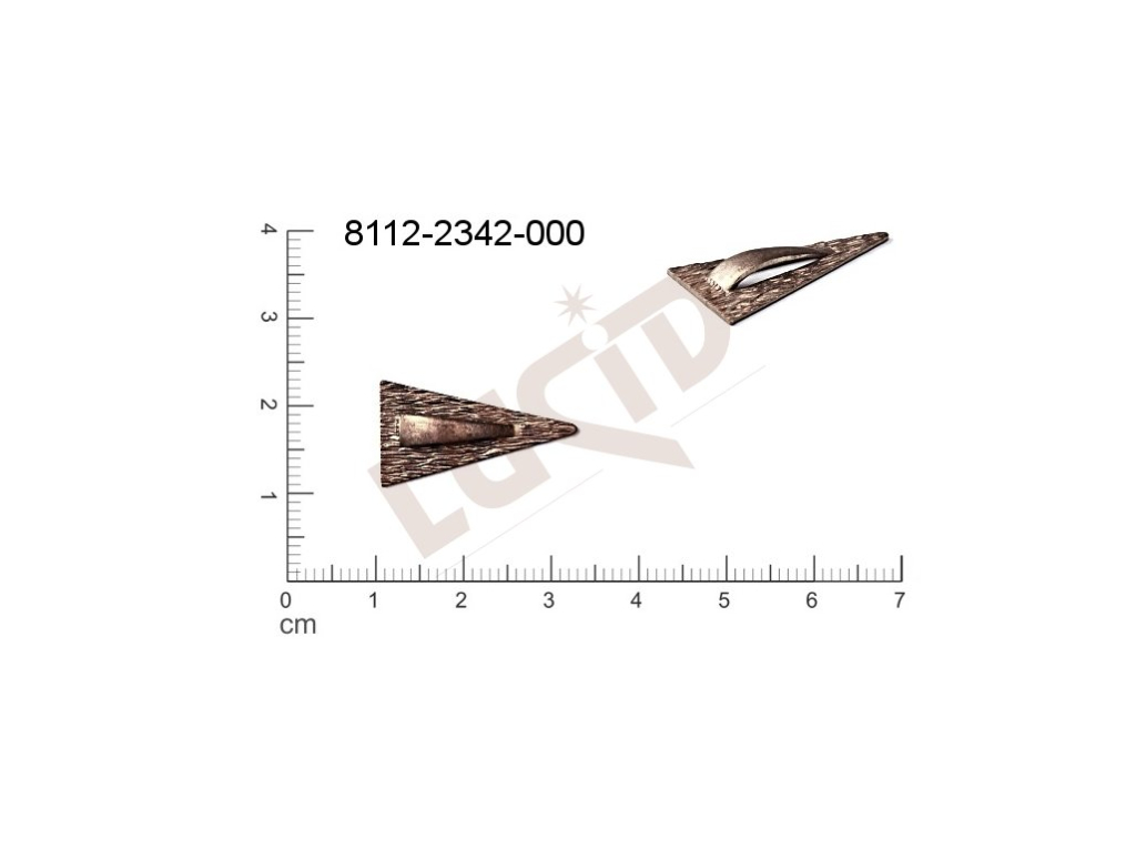 fancy shape triangles other without loops / attaching holes 24.0x12.0mm