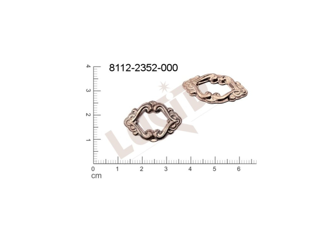 fancy shape other without loops / attaching holes 24.0x17.0mm