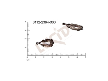 Tvarový výlisek slzy ostatní s 1 očkem (svěšovací dírkou) 20.0x10.0mm