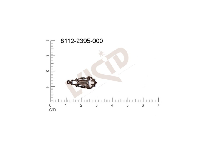 Tvarový výlisek ostatní s 1 očkem (svěšovací dírkou) 19.0x9.0mm