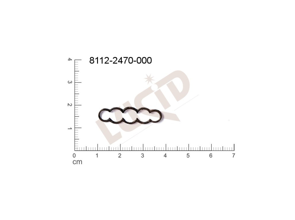 fancy shape other without loops / attaching holes 28.0x9.0mm