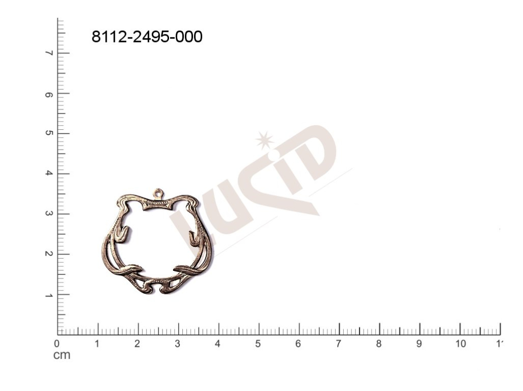 Tvarový výlisek ostatní s 1 očkem (svěšovací dírkou) 28.0x26.0mm