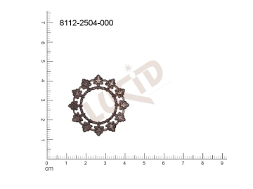 fancy shape round other without loops / attaching holes 32.0mm