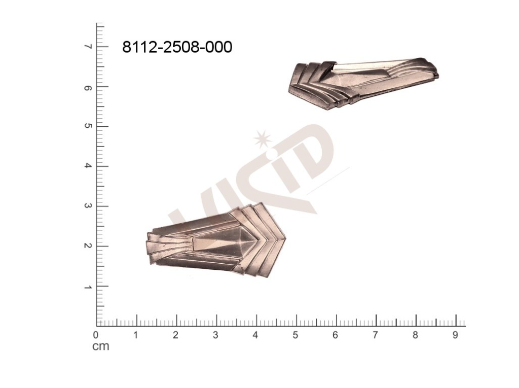 fancy shape other without loops / attaching holes 35.0x19.0mm