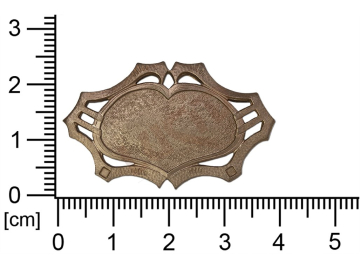 fancy shape heart other without loops / attaching holes 40.0x33.0mm