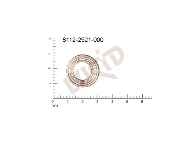 fancy shape round other without loops / attaching holes 23.0mm