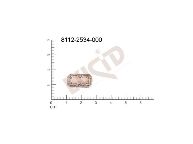 fancy shape quadrangle other without loops / attaching holes 19.0x11.0mm