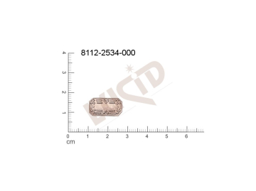 Tvarový výlisek čtyřúhelníky ostatní bez oček (svěšovacích dírek) 19.0x11.0mm