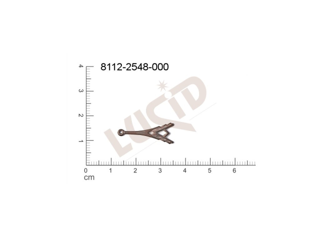 Tvarový výlisek ostatní s 1 očkem (svěšovací dírkou) 22.0x8.0mm