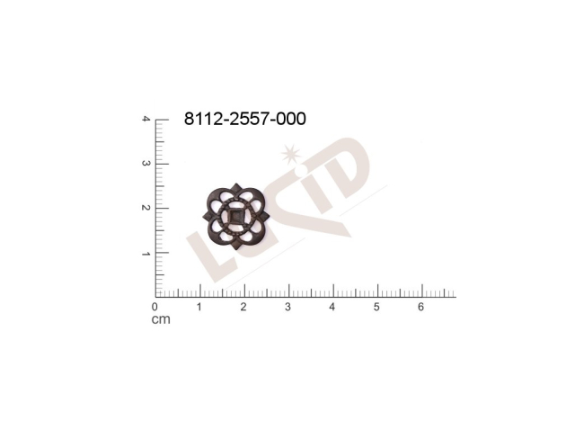 fancy shape quadrangle without loops / attaching holes 14.0mm