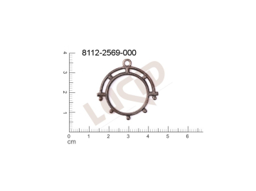 fancy shape round other with 1 loop / attaching hole 26.0mm