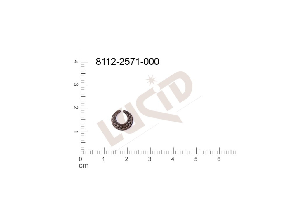 fancy shape halfmoons other without loops / attaching holes 8.0mm