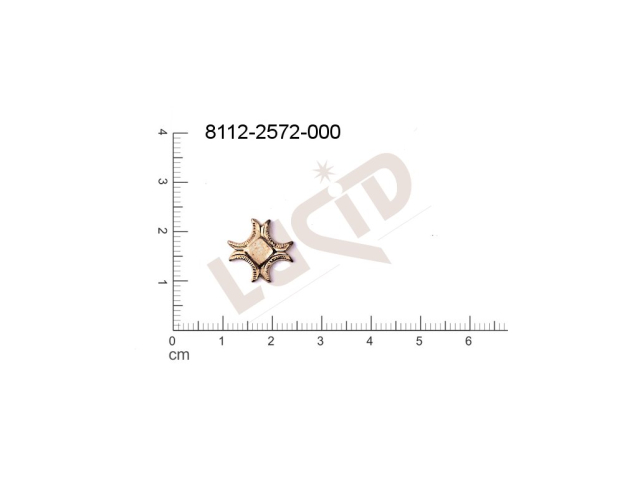 Tvarový výlisek kříž ostatní bez oček (svěšovacích dírek) 10.0mm