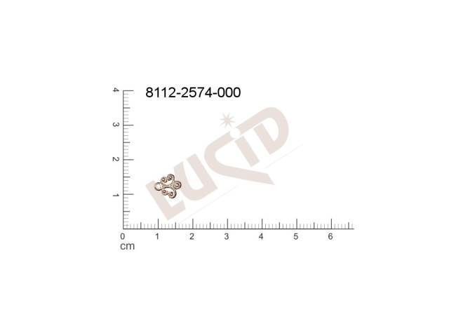 fancy shape other with 1 loop / attaching hole 8.0x7.0mm