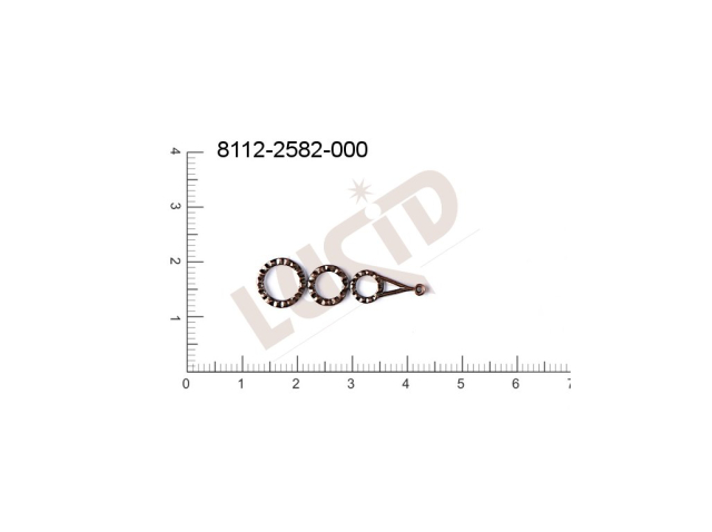 fancy shape other with 1 loop / attaching hole 30.0CEN 9.0mm