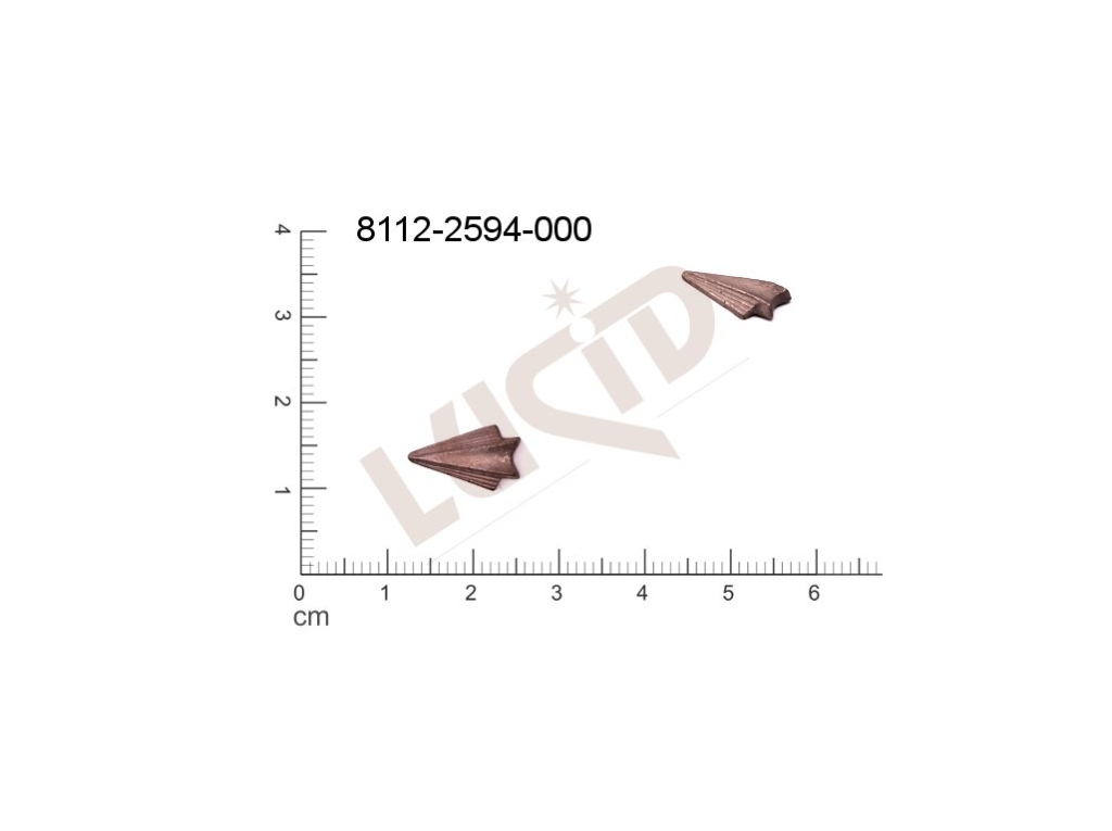 Tvarový výlisek bez oček (svěšovacích dírek) 12.0x7.0mm