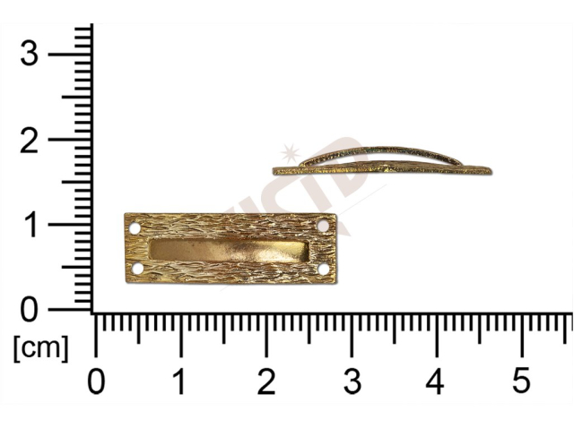 Tvarový výlisek čtyřúhelníkk 4 očka 25x8,5 mm