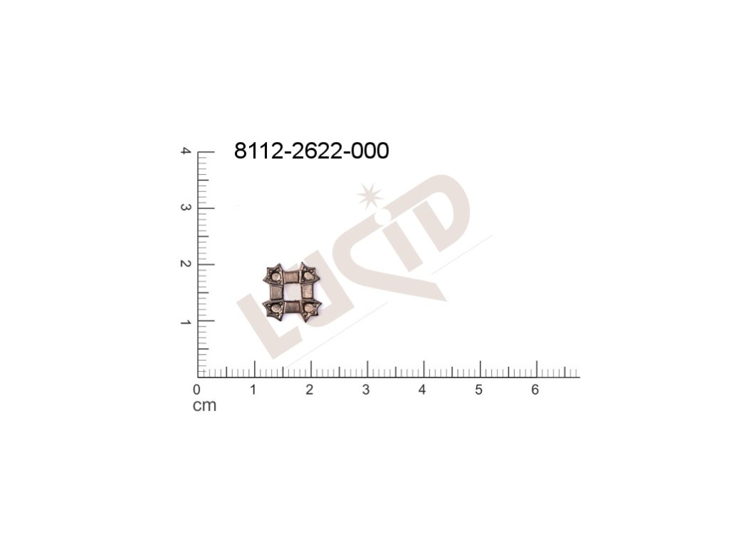 Tvarový výlisek čtyřúhelníky ostatní bez oček (svěšovacích dírek) 9.0mm