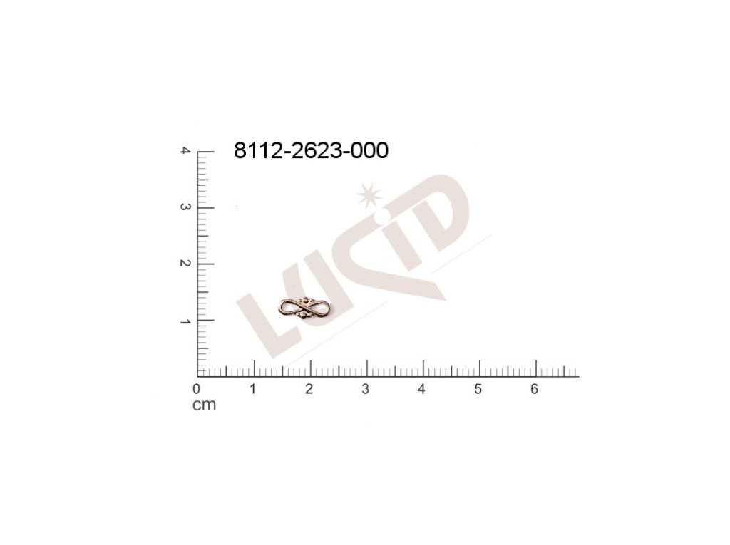 Tvarový výlisek s 2-ma očky (svěšovacími dírkami) 9.0x4.0mm