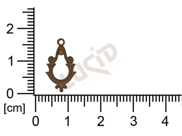 fancy shape other with 1 loop / attaching hole 28.0x26.0mm