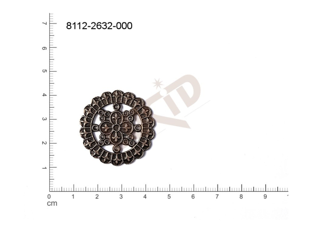 fancy shape round other without loops / attaching holes 31.0x31.0mm