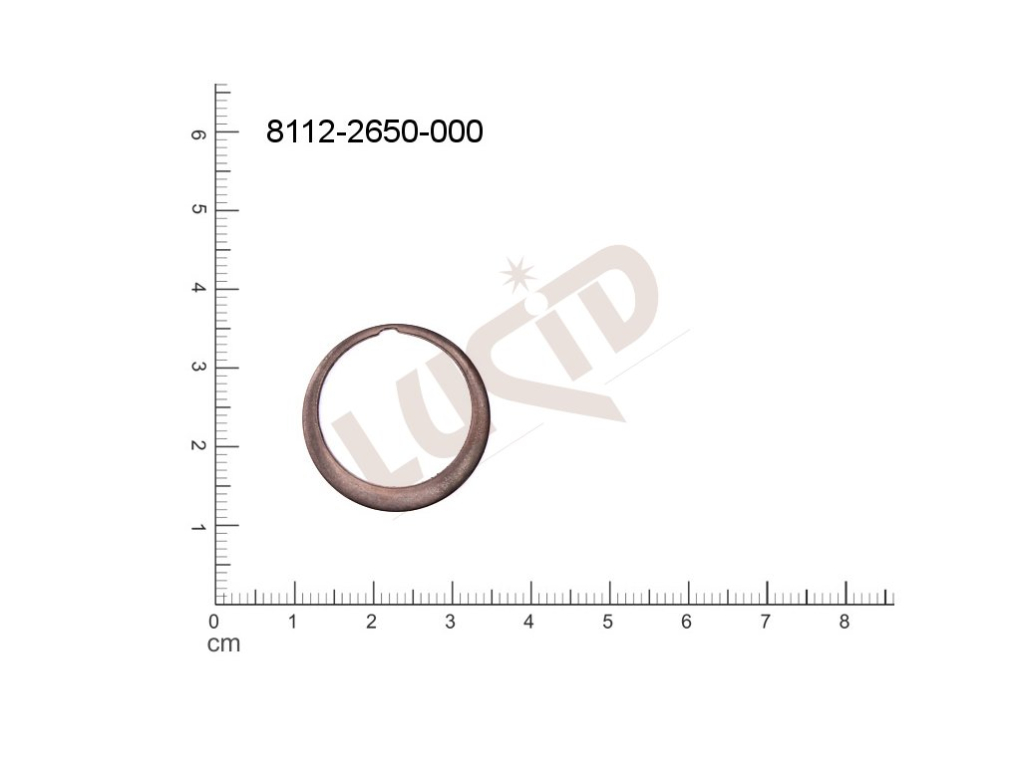 flat cut-out round other without loops / attaching holes 22.0mm