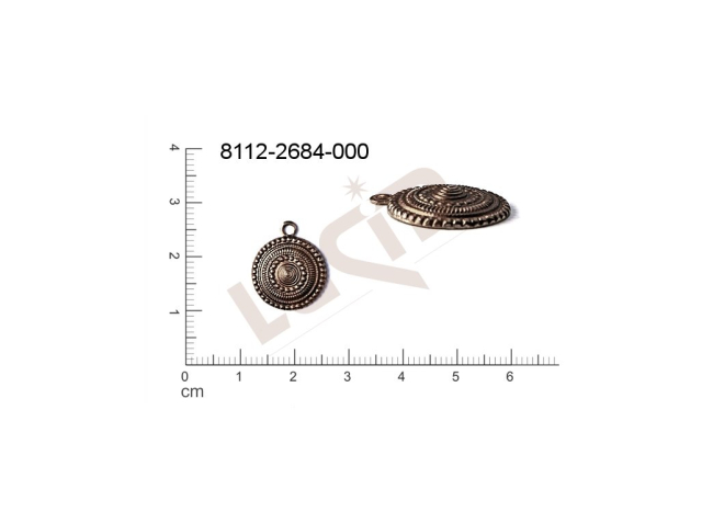 fancy shape round other with 1 loop / attaching hole 14.0mm