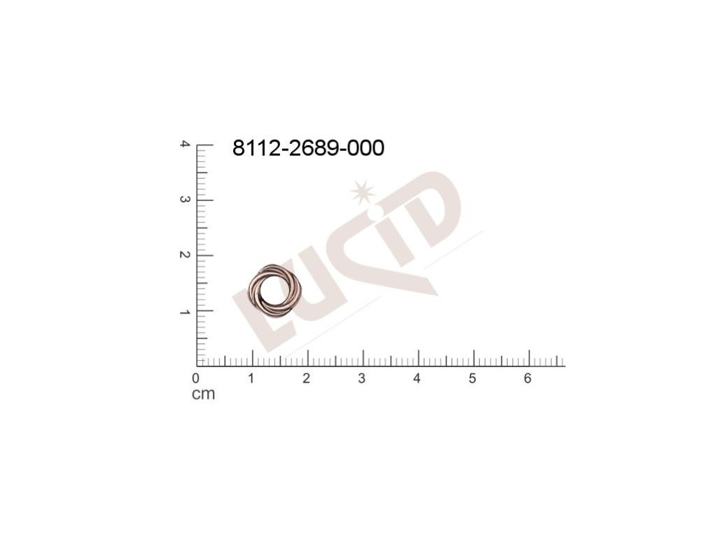 fancy shape round other without loops / attaching holes 11.0mm