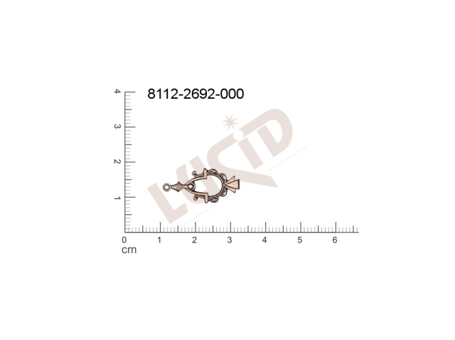 Tvarový výlisek slzy ostatní s 2-ma očky (svěšovacími dírkami) 22.0x10.0mm