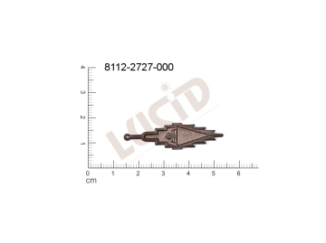 fancy shape other with 1 loop / attaching hole 35.0x10.0mm