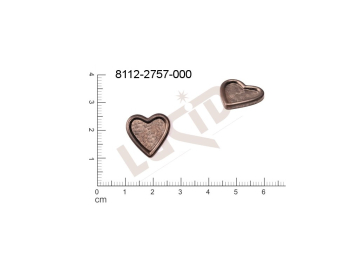 fancy shape hearts other without loops / attaching holes 15.0x14.0mm