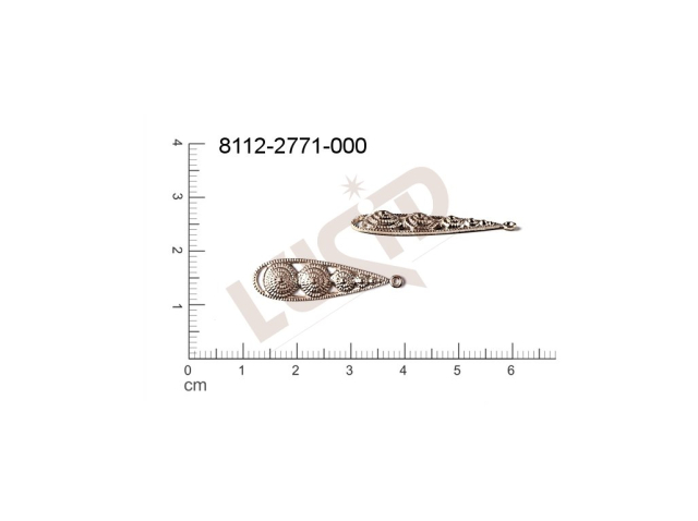 fancy shape drops other with 1 loop / attaching hole 28.0x8.0mm