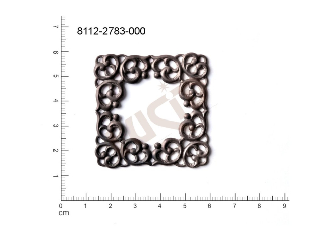 fancy shape quadrangle other with more loops / attaching holes 46.0mm