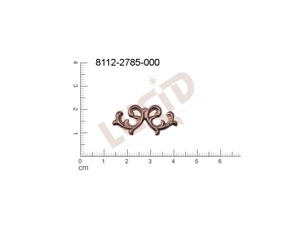 Tvarový výlisek bez oček (svěšovacích dírek) 25.0x12.0mm