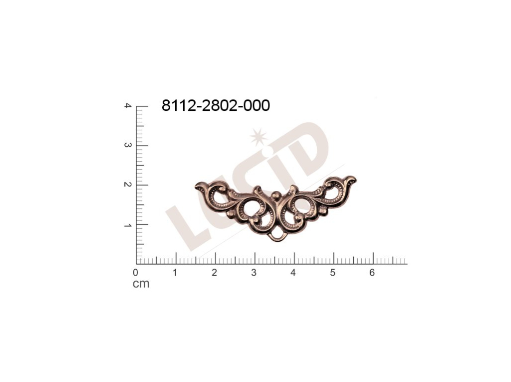 Tvarový výlisek s 3-mi očky (svěšovacími dírkami) 40.0x15.0mm