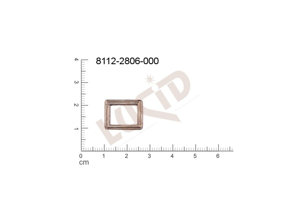 fancy shape quadrangle other without loops / attaching holes 17.0x13.0mm