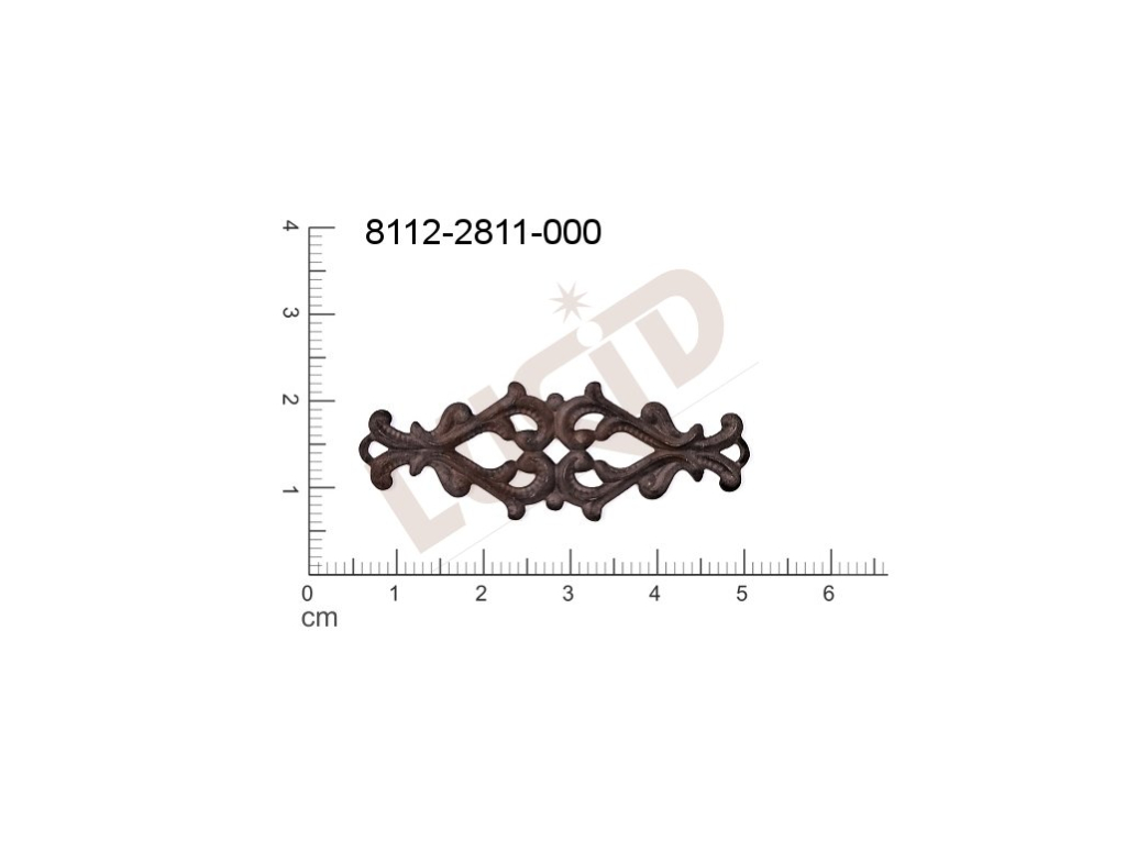 fancy shape other with 2 loops / attaching holes 45.0x17.0mm