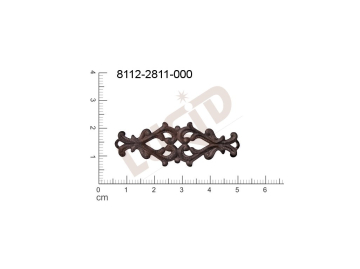 fancy shape other with 2 loops / attaching holes 45.0x17.0mm