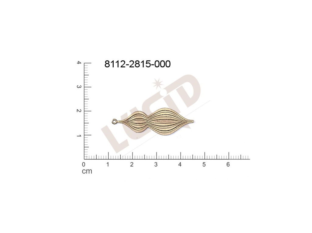 fancy shape other with 1 loop / attaching hole 34.4x12.1mm