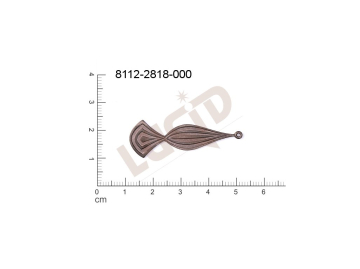 fancy shape other with 1 loop / attaching hole 36.0x12.0mm