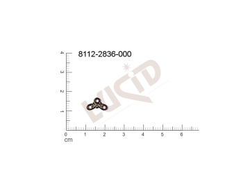 Ramínko s 3-mi očky 10.0x5.0mm