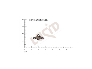 Ramínko s 4-mi očky 15.0x8.0mm