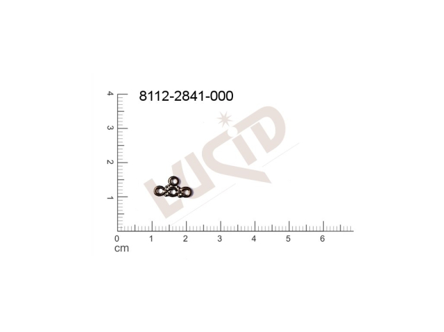 Ramínko s 4-mi očky 12.0x6.0mm