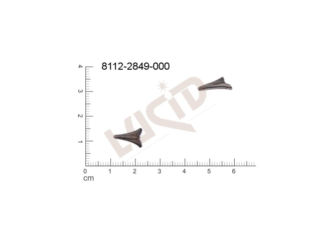 Tvarový výlisek ostatní bez oček (svěšovacích dírek) 11.0x8.0mm